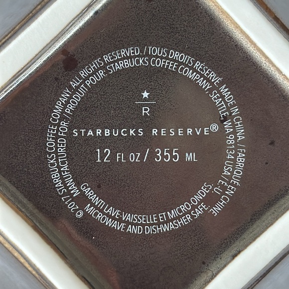 Starbucks Reserve Roastery Seattle, 2017, 12 Ounce Bronze Beveled Coffee Mug - Picture 4 of 4